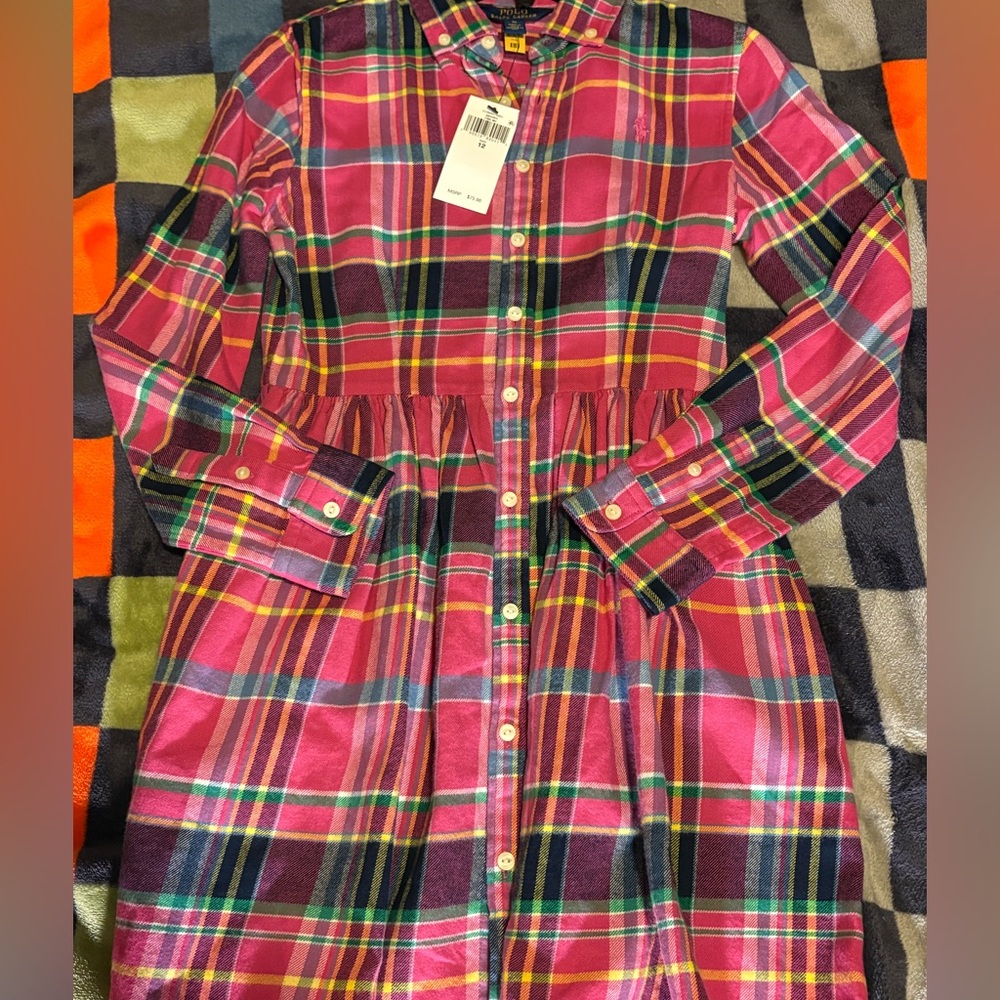 Ralph Lauren Plaid Cotton Madras Shirtdress